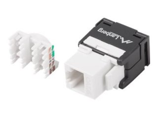 Lanberg KSU6-2000 - Wkładka modułowa - CAT 6 - UTP - RJ-45 - biały, czarny