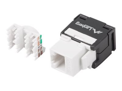 Lanberg KSU6-2000 - Wkładka modułowa - CAT 6 - UTP - RJ-45 - biały, czarny