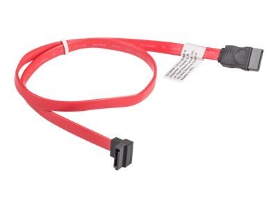 Lanberg - Kabel SATA - Serial ATA 150/300 - SATA (M) do SATA (M) kątowe - 50 cm - czerwony