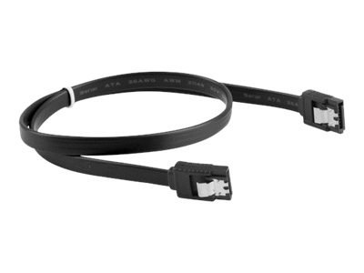 Lanberg - Kabel SATA - Serial ATA 150/300/600 - SATA (F) z zatrzaskiem do SATA (F) z zatrzaskiem - 30 cm - czarny