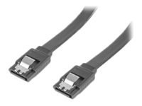 Lanberg - Kabel SATA - Serial ATA 150/300/600 - SATA (F) z zatrzaskiem do SATA (F) z zatrzaskiem - 30 cm - czarny