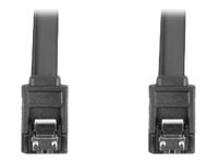 Lanberg - Kabel SATA - Serial ATA 150/300/600 - SATA (F) z zatrzaskiem do SATA (F) z zatrzaskiem - 30 cm - czarny