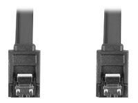 Lanberg - Kabel SATA - Serial ATA 150/300/600 - SATA (F) z zatrzaskiem do SATA (F) z zatrzaskiem - 50 cm - czarny