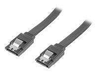 Lanberg - Kabel SATA - Serial ATA 150/300/600 - SATA (F) z zatrzaskiem do SATA (F) z zatrzaskiem - 50 cm - czarny