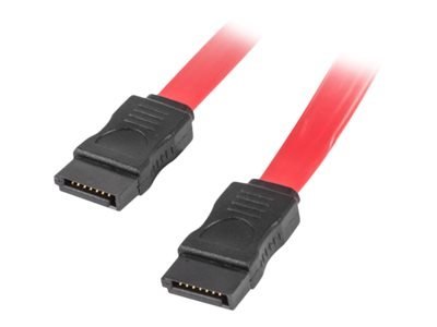 Lanberg - Kabel SATA - Serial ATA 150/300/600 - SATA (M) do SATA (M) - 50 cm - czerwony