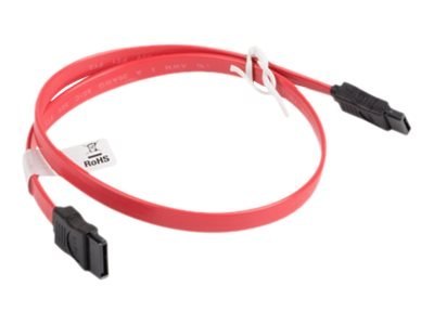 Lanberg - Kabel SATA - Serial ATA 150/300/600 - SATA (M) do SATA (M) - 50 cm - czerwony