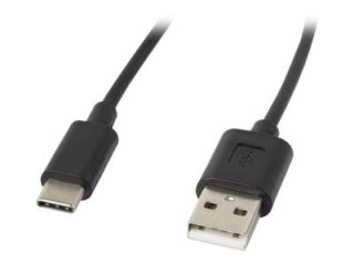 Lanberg - Kabel USB - USB (M) do USB-C (M) - USB 2.0 - 300 V - 3 A - 1.8 m - czarny