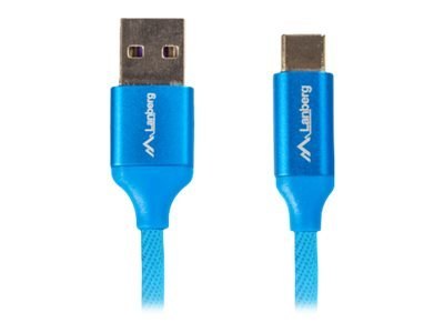 Lanberg - Kabel USB - USB (M) do USB-C (M) - USB 2.0 - 5 A - 1 m - niebieski