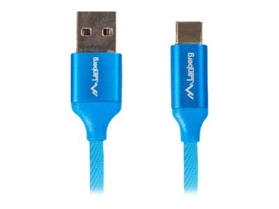 Lanberg - Kabel USB - USB (M) do USB-C (M) - USB 2.0 - 50 cm - niebieski