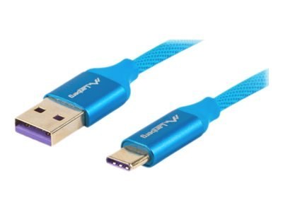 Lanberg - Kabel USB - USB (M) do USB-C (M) - USB 2.0 - 50 cm - niebieski