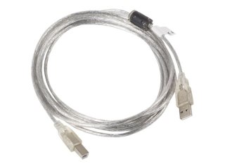 Lanberg - Kabel USB - USB (M) do USB Typ B (M) - USB 2.0 - 3 m - przezroczysty