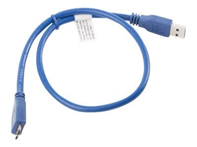 Lanberg - Kabel USB - USB Typ A (M) do Micro-USB Typ B (M) - USB 3.0 - 300 V - 50 cm - niebieski