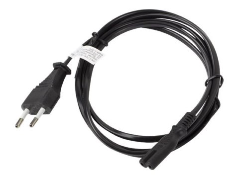 Lanberg - Kabel zasilający - Europlug (M) do power IEC 60320 C7 - 10 A - 1.8 m - czarny - Europa