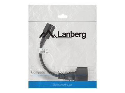 Lanberg - Kabel zasilający - IEC 60320 C14 do power CEE 7/7 (F) - 10 A - 20 cm - czarny