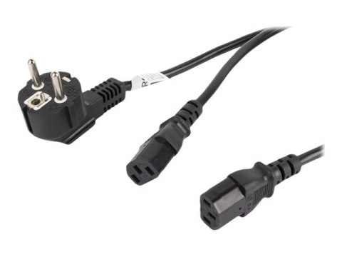 Lanberg - Kabel zasilający - power CEE 7/7 (M) do power IEC 60320 C13 - 1.8 m - czarny