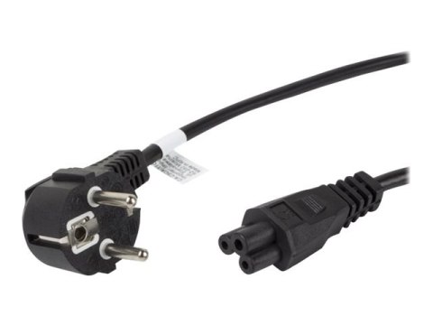 Lanberg - Kabel zasilający - power CEE 7/7 (M) kątowe do IEC 60320 C5 - 1.8 m - czarny