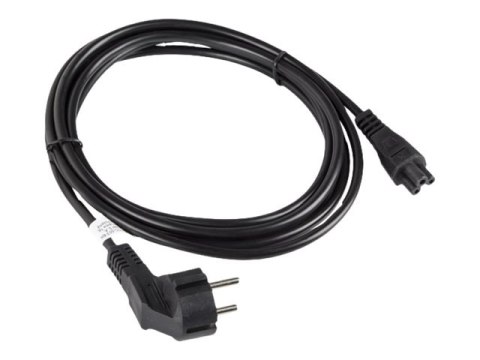 Lanberg - Kabel zasilający - power CEE 7/7 (M) kątowe do IEC 60320 C5 - 3 m - czarny