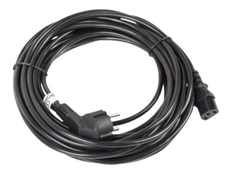 Lanberg - Kabel zasilający - power CEE 7/7 (M) kątowe do power IEC 60320 C13 - 10 A - 10 m - czarny