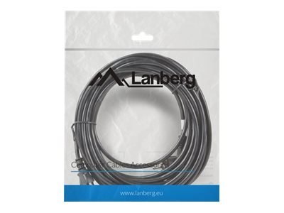 Lanberg - Kabel zasilający - power CEE 7/7 (M) kątowe do power IEC 60320 C13 - 10 A - 10 m - czarny