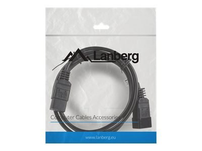 Lanberg - Kabel zasilający przedłużający - IEC 60320 C19 do IEC 60320 C20 - 1.8 m - czarny