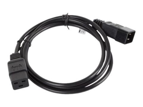 Lanberg - Kabel zasilający przedłużający - IEC 60320 C19 do IEC 60320 C20 - 1.8 m - czarny