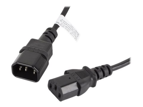 Lanberg - Kabel zasilający przedłużający - power IEC 60320 C13 do IEC 60320 C14 - 1.8 m - czarny