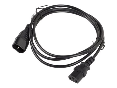 Lanberg - Kabel zasilający przedłużający - power IEC 60320 C13 do IEC 60320 C14 - 1.8 m - czarny