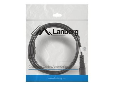 Lanberg - Kabel zasilający przedłużający - power IEC 60320 C13 do IEC 60320 C14 - 1.8 m - czarny
