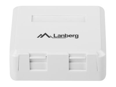 Lanberg OK1-0002-W - Obudowa wkładki modułowej - do montażu na powierzchni - biały - 2 porty