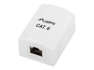 Lanberg OS6-0001-W - Gniazdko informatyczne - CAT 6 - RJ-45 - biały