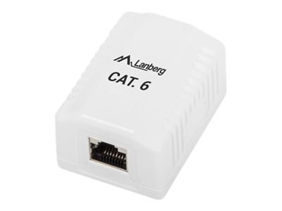 Lanberg OS6-0001-W - Gniazdko informatyczne - CAT 6 - RJ-45 - biały