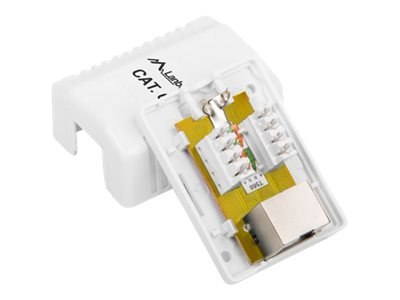 Lanberg OS6-0001-W - Gniazdko informatyczne - CAT 6 - RJ-45 - biały