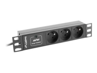 Lanberg PDU-03E-0200-IEC-BK - Jednostka dystrybucji zasilania (montowany w stojaku) - AC 230 V - 2500 wat - wejście: IEC 60320 C
