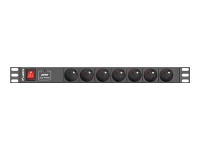 Lanberg PDU-07E-0200-BK - Jednostka dystrybucji zasilania (montowany w stojaku) - AC 220-250 V - 4000 wat - 1 faza - wejście: Ty