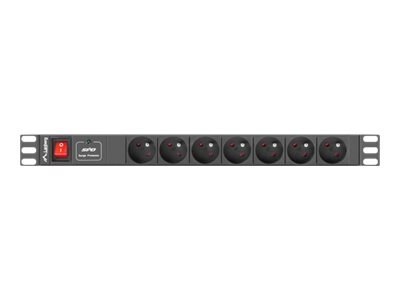 Lanberg PDU-07E-0200-IEC-BK - Jednostka dystrybucji zasilania (montowany w stojaku) - AC 220-250 V - 2500 wat - 1 faza - wejście