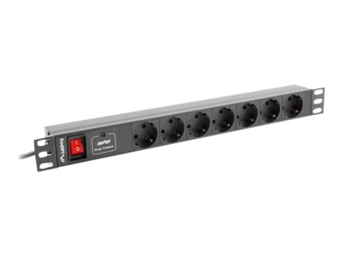 Lanberg PDU-07F-0200-IEC-BK - Jednostka dystrybucji zasilania (montowany w stojaku) - AC 220-250 V - 2500 wat - 1 faza - wejście
