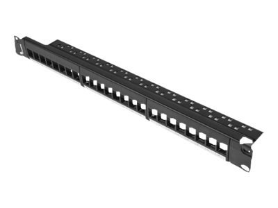 Lanberg PPKS-1024-B - Panel krosowniczy (zatyczka) - do montażu na stelażu - czarny - 1U - 19" - 24 porty