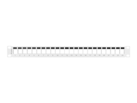 Lanberg PPKS-1024-S - Panel krosowniczy (zatyczka) - do montażu na stelażu - szary - 1U - 19" - 24 porty