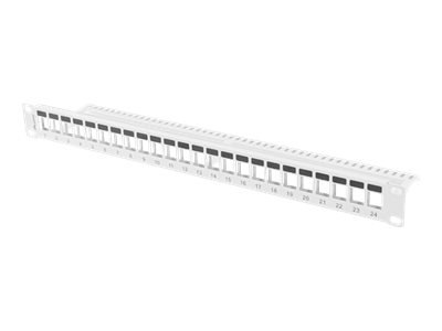 Lanberg PPKS-1024-S - Panel krosowniczy (zatyczka) - do montażu na stelażu - szary - 1U - 19" - 24 porty