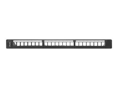 Lanberg PPKS-1124-B - Panel krosowniczy (zatyczka) - do montażu na stelażu - czarny - 1U - 19" - 24 porty