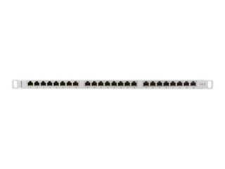 Lanberg PPS6-0024-S - Krosownica - do montażu na stelażu - CAT 6 - STP - RJ-45 X 24 - szary, RAL 7035 - 0.5U - 19"
