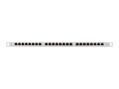 Lanberg PPS6-0024-S - Krosownica - do montażu na stelażu - CAT 6 - STP - RJ-45 X 24 - szary, RAL 7035 - 0.5U - 19"
