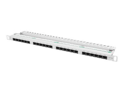 Lanberg PPU5-0024-S - Krosownica - do montażu na stelażu - CAT 5e - UTP - RJ-45 X 24 - RAL 7035, szary - 0.5U - 19"