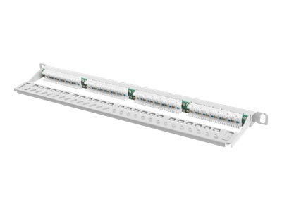 Lanberg PPU5-0024-S - Krosownica - do montażu na stelażu - CAT 5e - UTP - RJ-45 X 24 - RAL 7035, szary - 0.5U - 19"