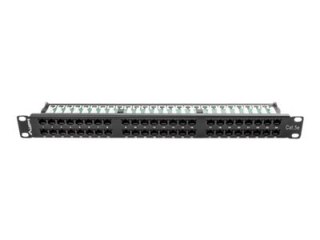 Lanberg PPU5-1048-B - Krosownica - CAT 5e - UTP - RJ-45 X 48 - RAL 9004, czarny - 1U - 19"