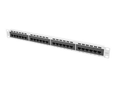 Lanberg PPU6-1024-S - Krosownica - do montażu na stelażu - CAT 6 - UTP - RJ-45 X 24 - RAL 7035, szary - 1U - 19"