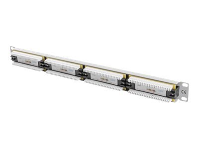 Lanberg PPU6-1024-S - Krosownica - do montażu na stelażu - CAT 6 - UTP - RJ-45 X 24 - RAL 7035, szary - 1U - 19"