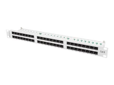 Lanberg PPU6-1048-S - Krosownica - CAT 6 - UTP - RJ-45 X 48 - RAL 7035, szary - 1U - 19"