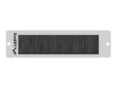Lanberg - Panel wejściowy kabli obudowy ze szczotką - RAL 7035, szary - 1U - 10"