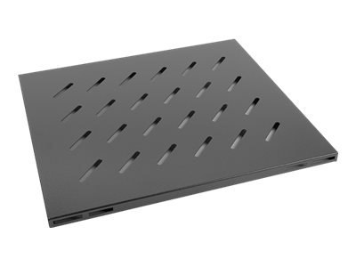 Lanberg - Półka do stojaka - RAL 9004, czarny - 1U - 19"